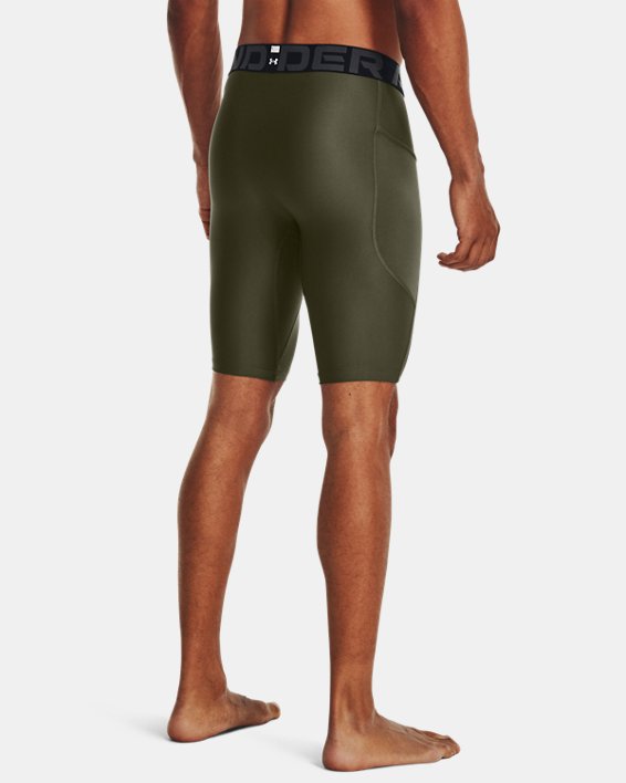 Men's HeatGear® Pocket Long Shorts, Green, pdpMainDesktop image number 1